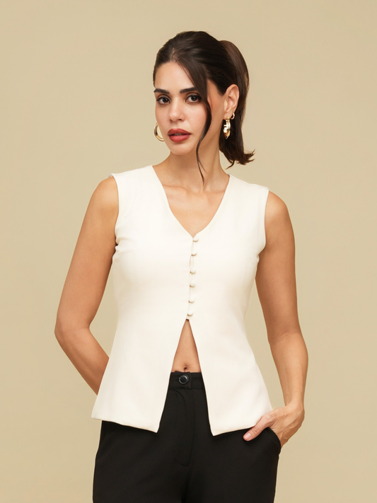 The Snug Waistcoat – Pearl White