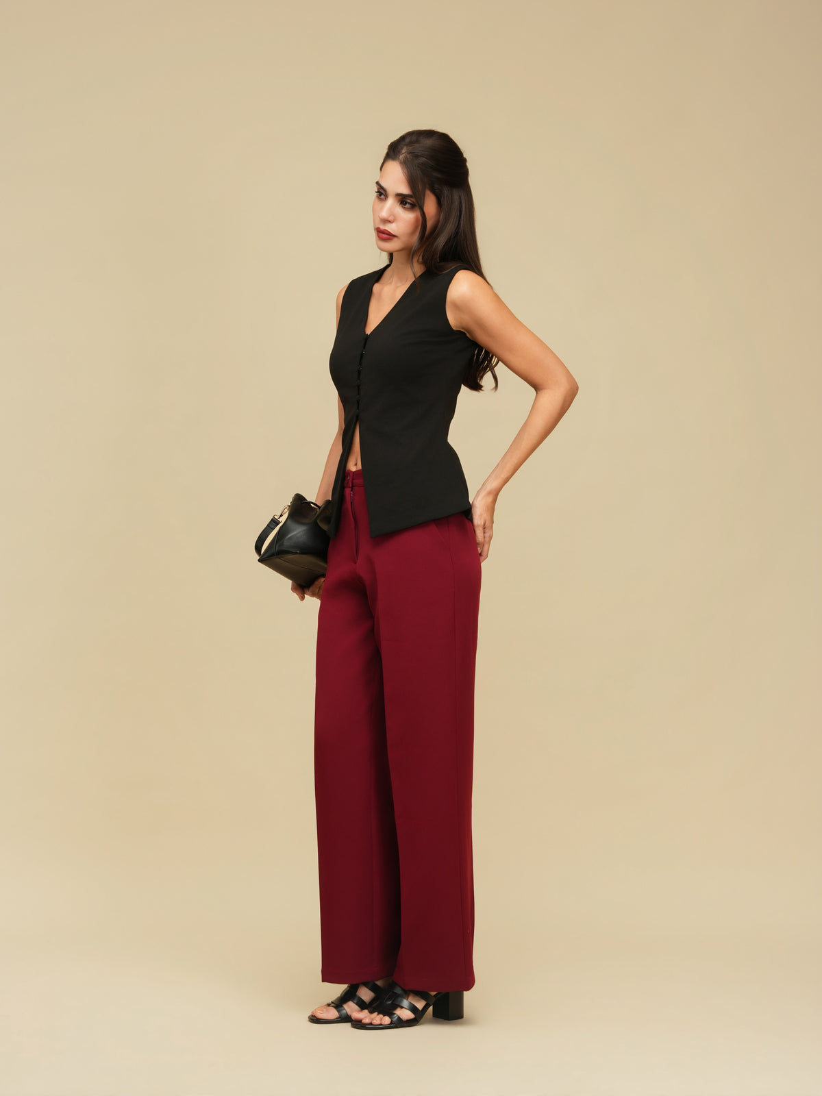 The Snug Coord - Black & Maroon