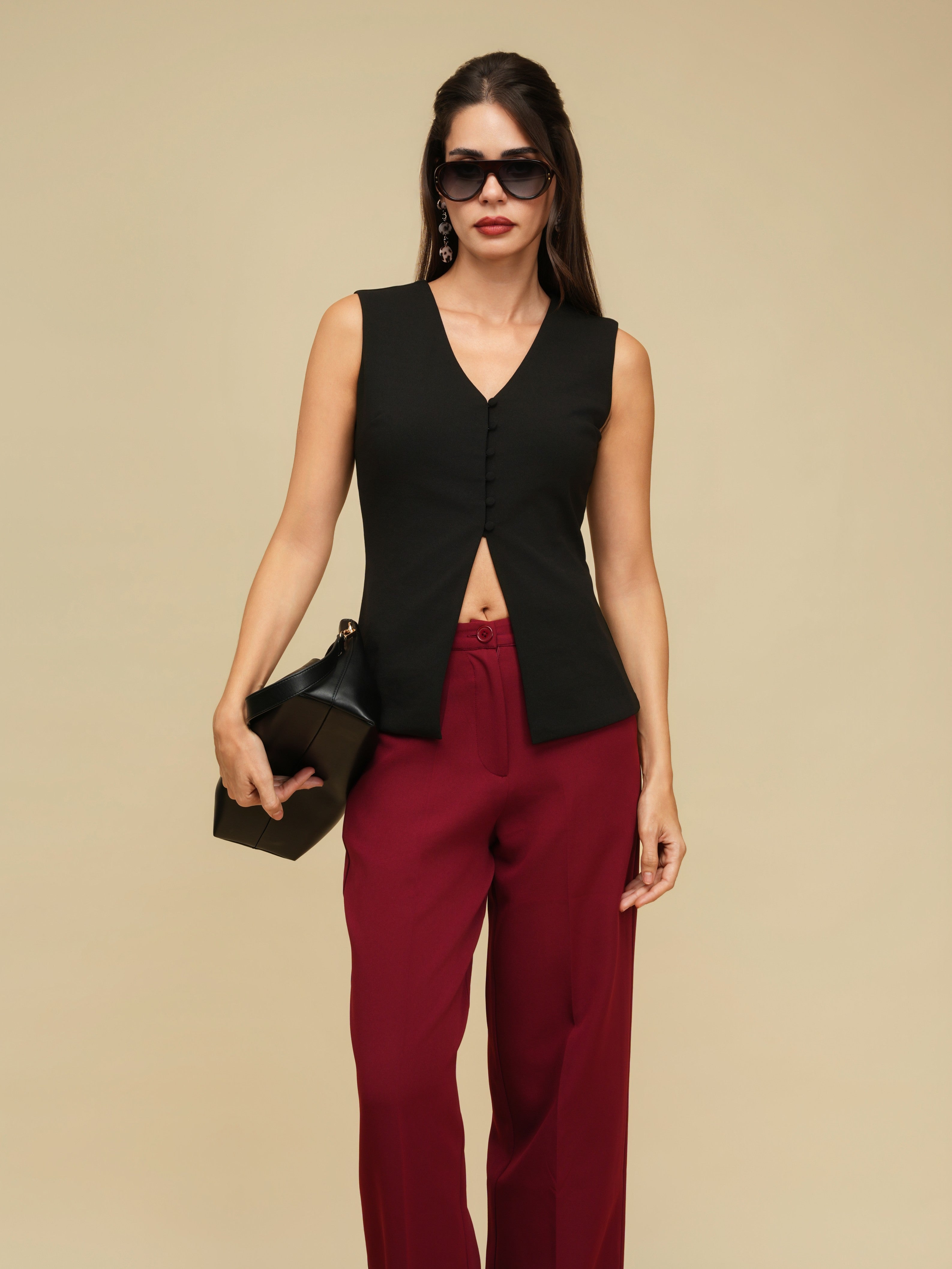 The Snug Coord - Black & Maroon