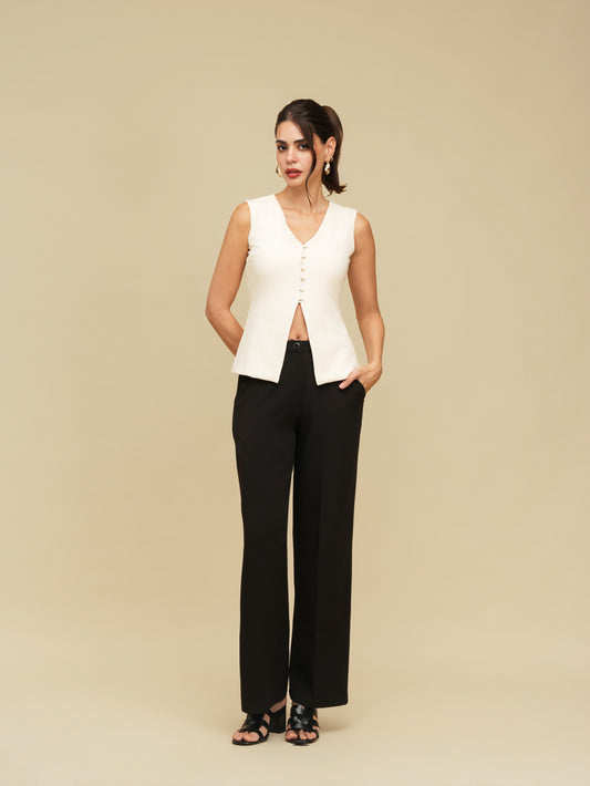 The Straight Fit Sleek Pants – Black